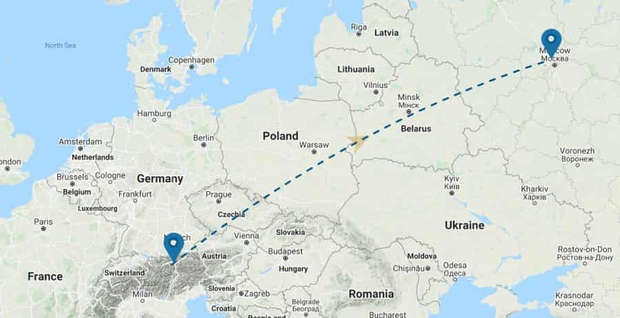 private jet charter flights from Russia to Austria