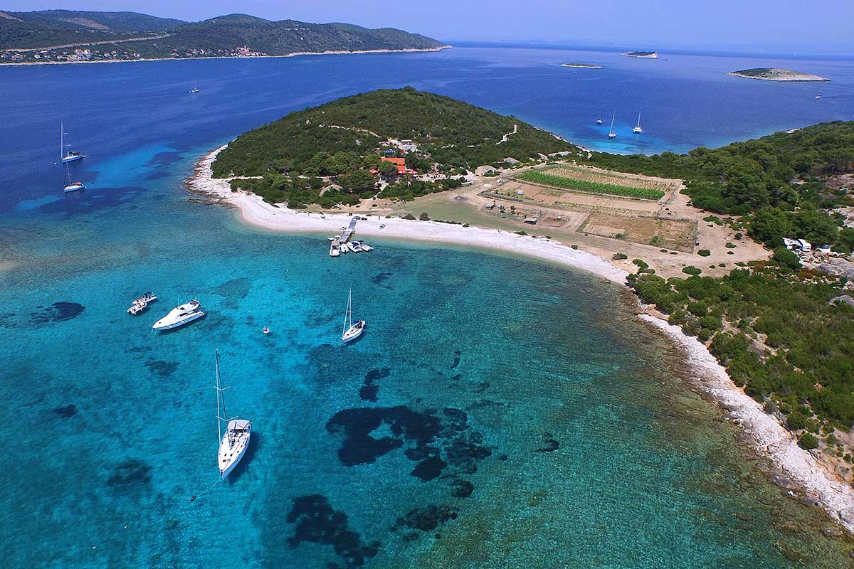 Budikovac island and its Turquoise Lagoon